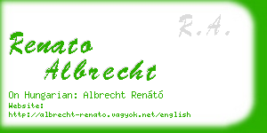 renato albrecht business card