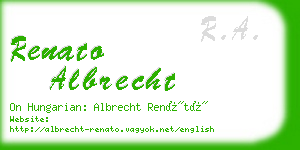 renato albrecht business card